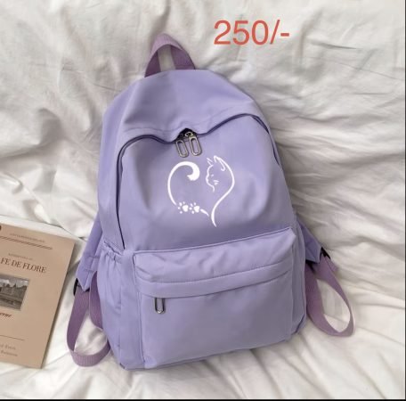 Purple Cat Design Backpack