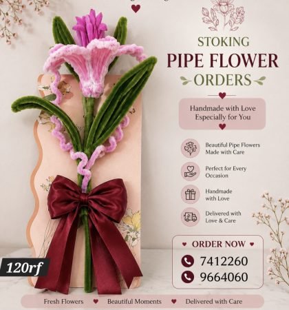 Pink Lily Pipe Cleaner Flower Set