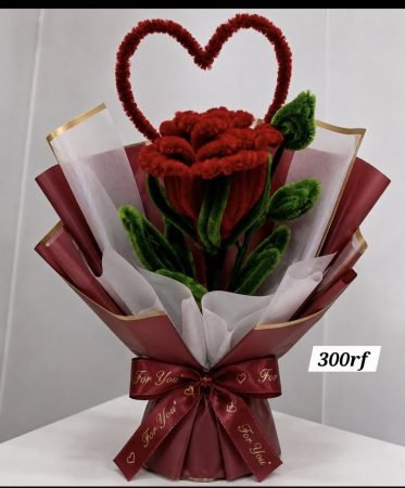 Medium Red Rose Heart Bouquet