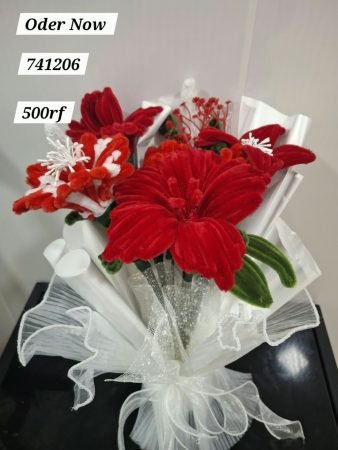Red and White Mixed Flower Bouquet