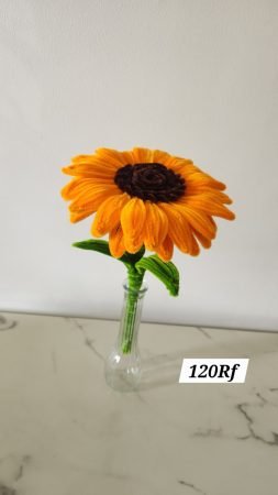 Single Sunflower Pipe Cleaner Stem
