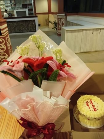 Handmade Pink & Red Flowers
