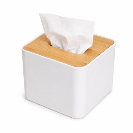 Wood Lid Tissue Dispenser (Cube)
