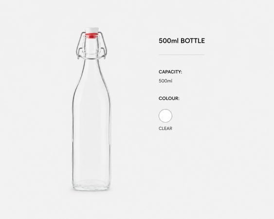 Fliptop Glass Bottles 500ml