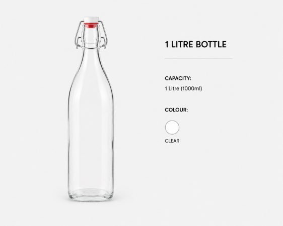 Fliptop Glass Bottles 1 L