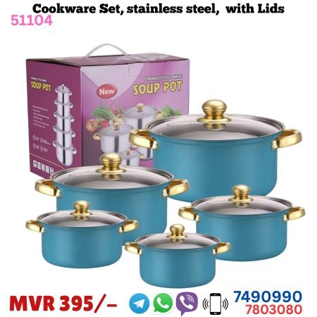 Stainless Steel Cookware Set with Lids
