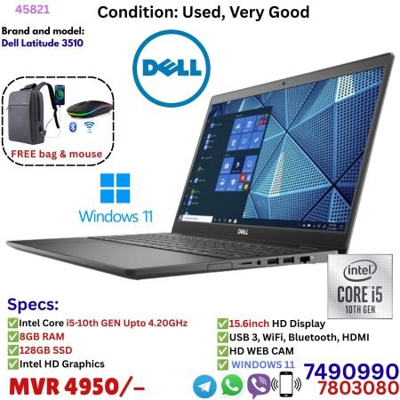 Dell Latitude 3510 Laptop (Used – Very Good Condition)