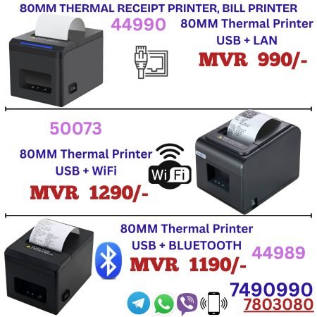 80mm Thermal Receipt Printer (USB + WiFi)