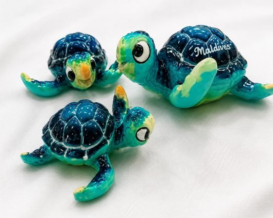 Blue Resin Turtle Magnetic 10Cm