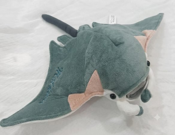 Soft Toy Manta Ray 30Cm Grey