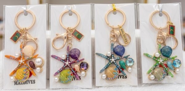 Starfish Crystal Keychain