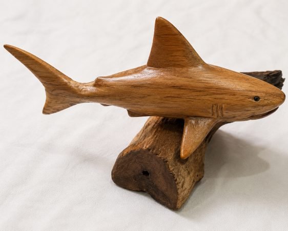 Wooden Whale Shark With Stand 10Cm