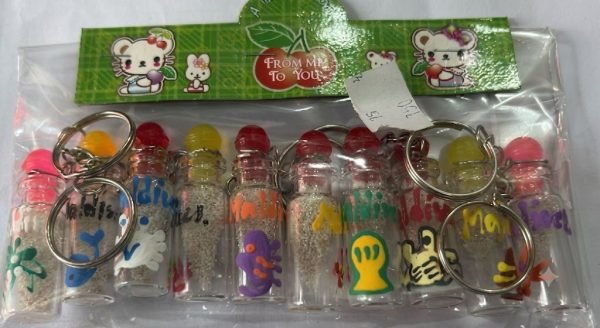 Sand Bottle Keychain 10 In 1 Pack