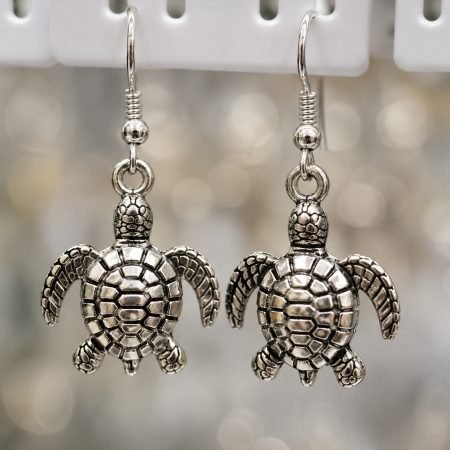 Silver Earring Turtle