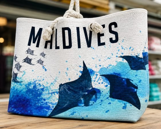 Maldives Printed Beach Bag