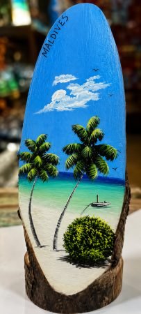 Painted Wooden Log