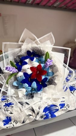 Blue, Red & White Bouquet