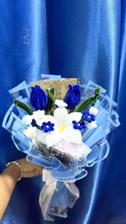 Blue & White Flower Bouquet