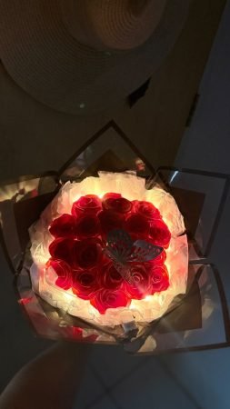 Red Light-Up Rose Bouquet