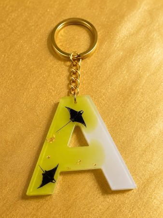Handmade Resin Letter A Keychain