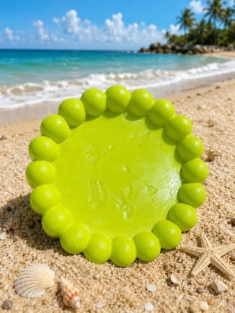 Handmade Green Bubble-Edge Tray