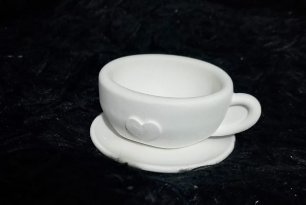Heart Detail Mini Cup and Saucer
