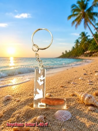 Handmade Resin Letter L Keychain