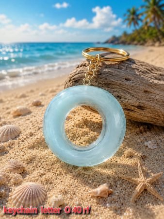 Handmade Resin Letter O Keychain