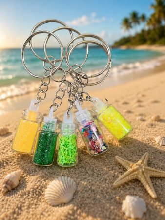 Mini Glitter Bottle Keychain